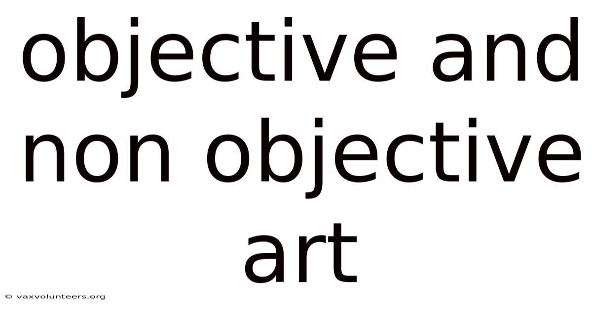 Objective And Non Objective Art