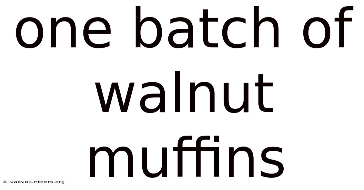 One Batch Of Walnut Muffins
