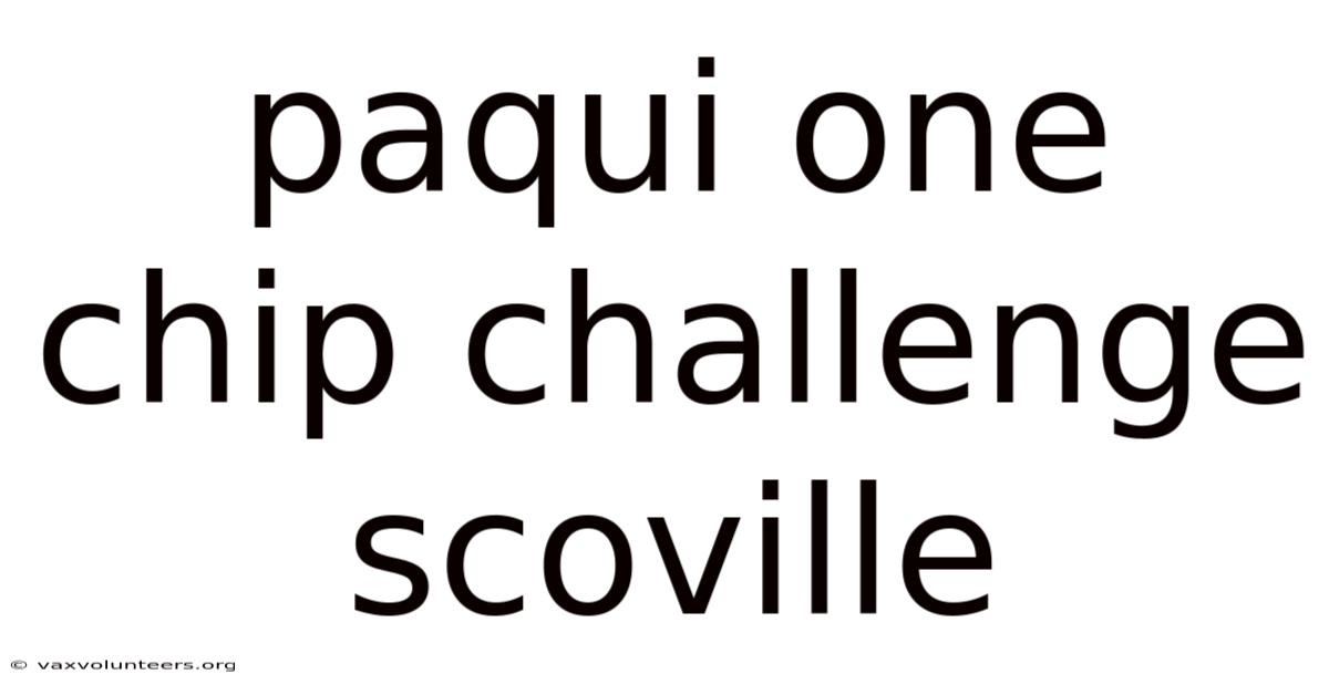 Paqui One Chip Challenge Scoville