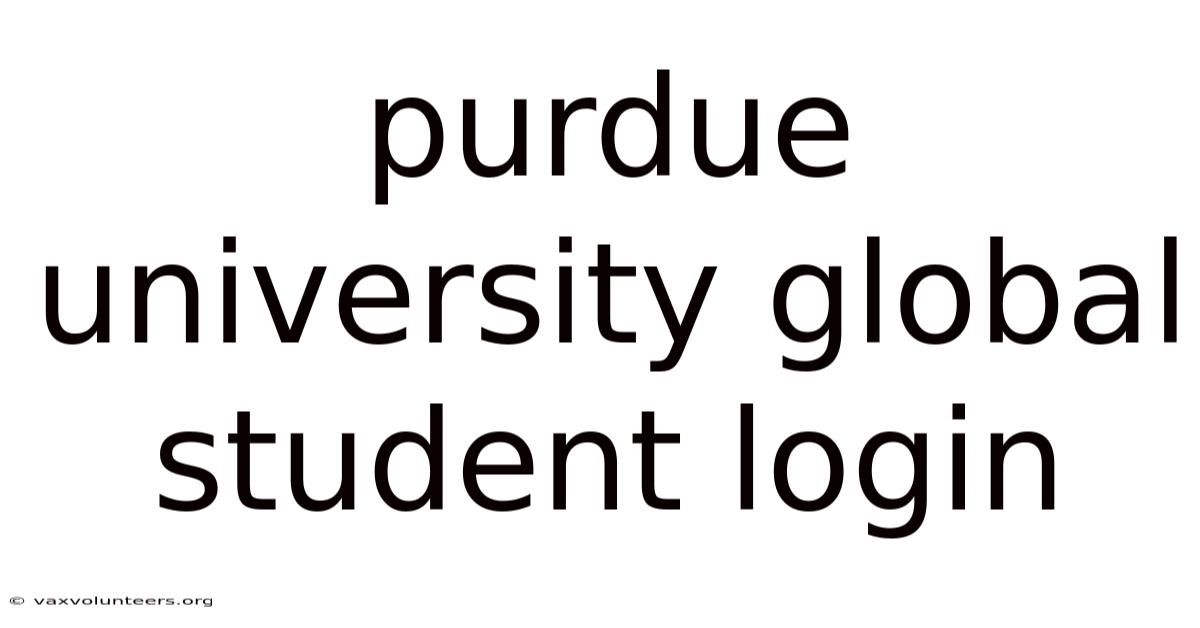 Purdue University Global Student Login
