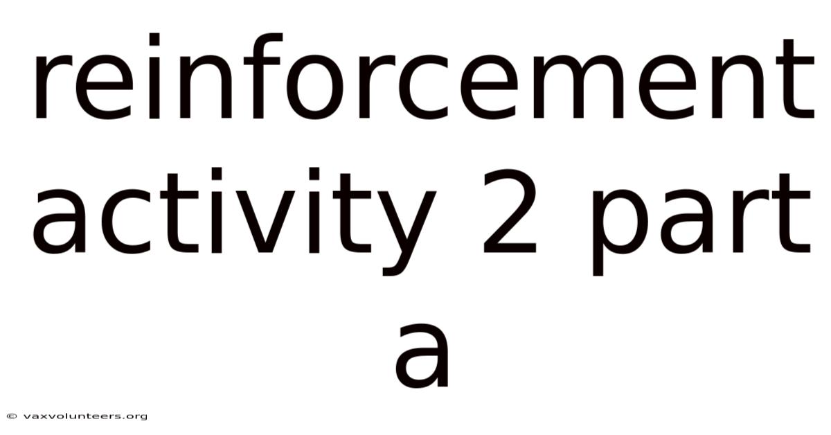 Reinforcement Activity 2 Part A