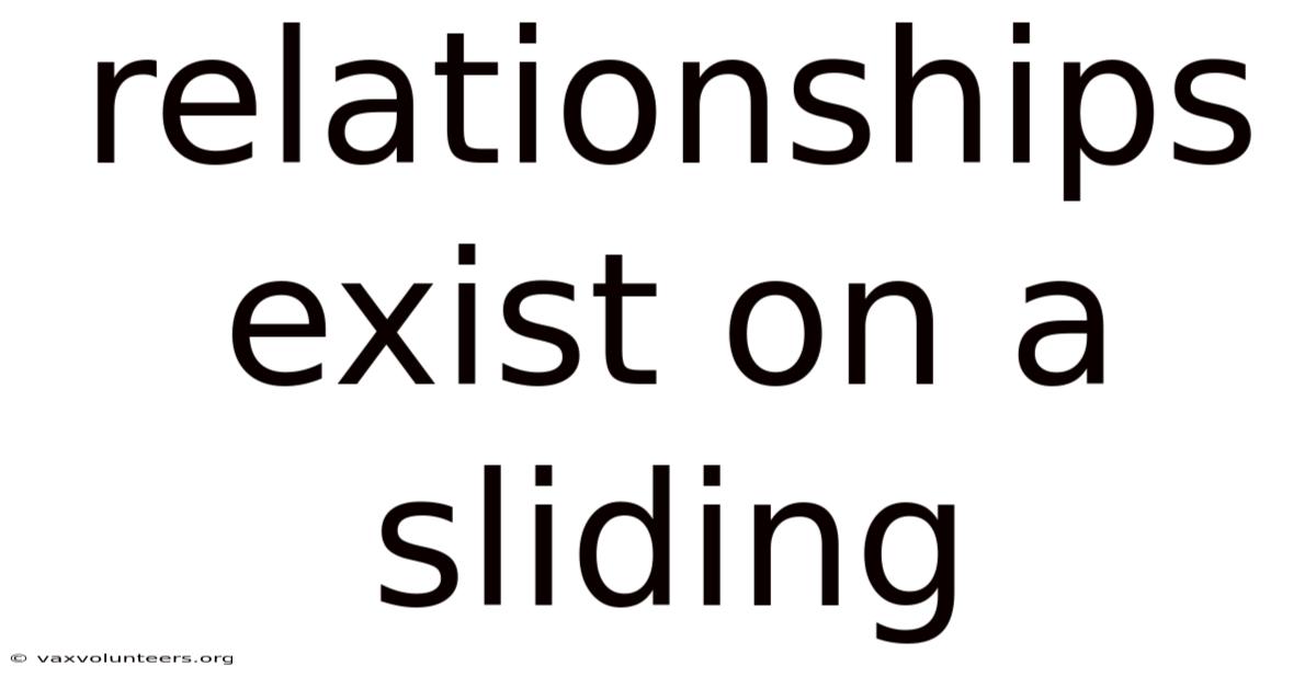 Relationships Exist On A Sliding