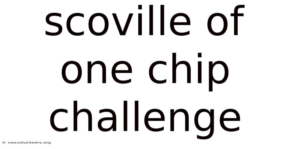 Scoville Of One Chip Challenge