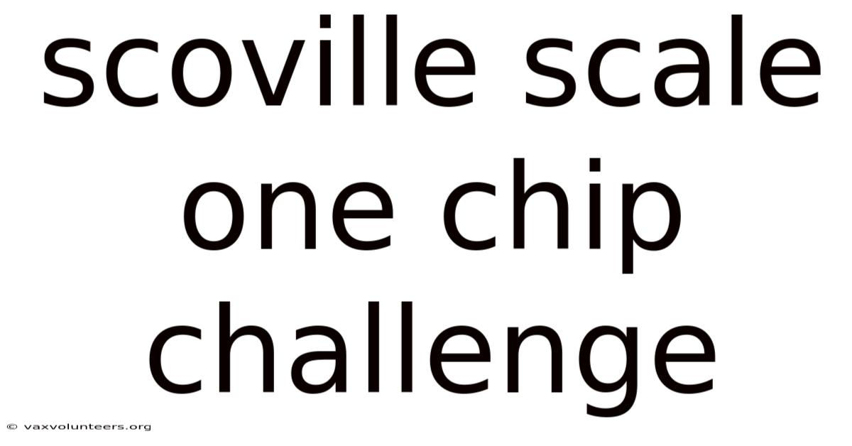 Scoville Scale One Chip Challenge