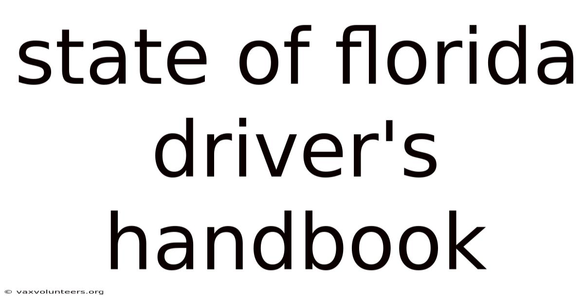 State Of Florida Driver's Handbook