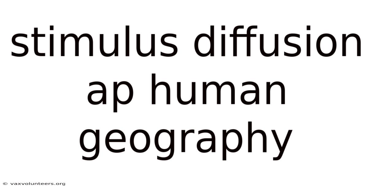 Stimulus Diffusion Ap Human Geography