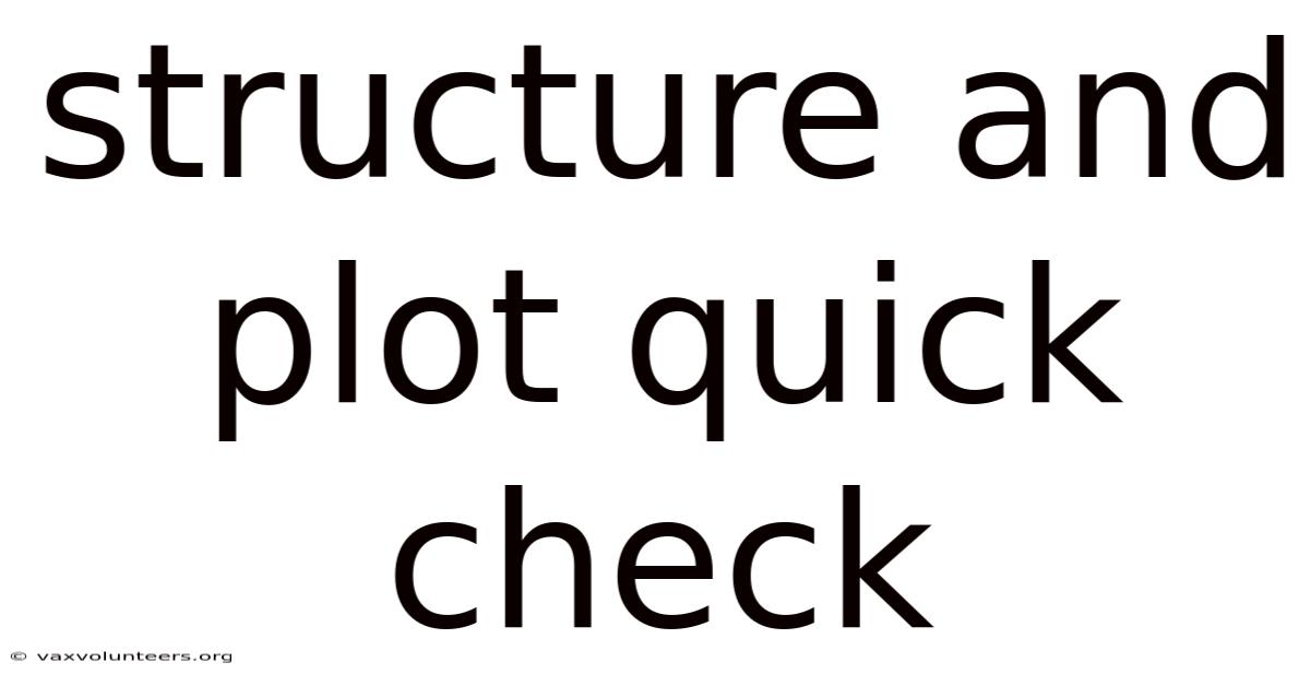 Structure And Plot Quick Check