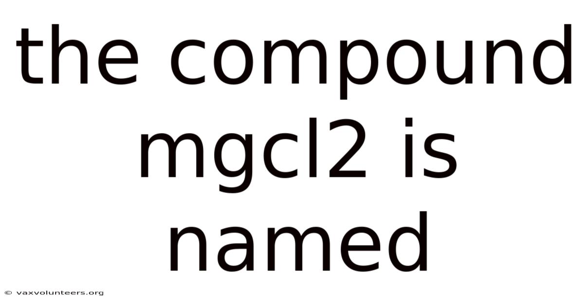 The Compound Mgcl2 Is Named