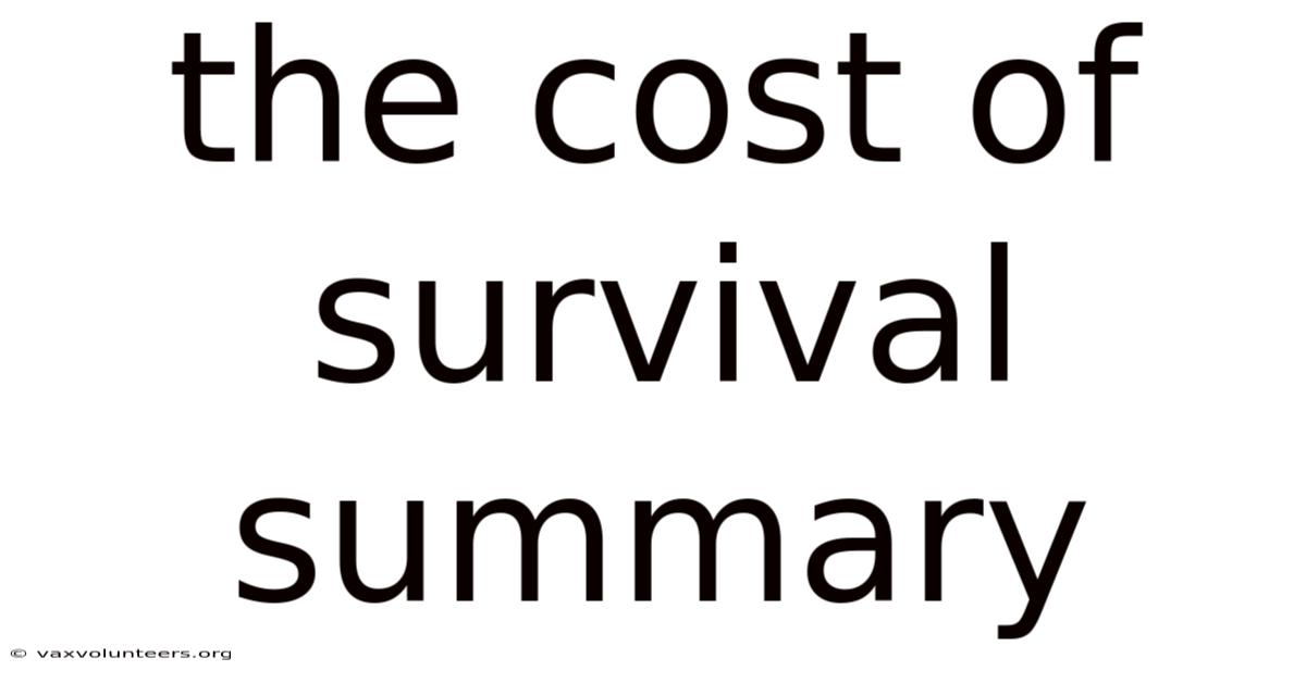 The Cost Of Survival Summary