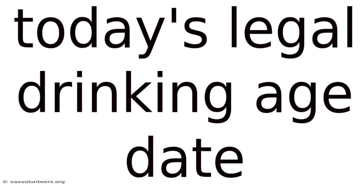 Today's Legal Drinking Age Date