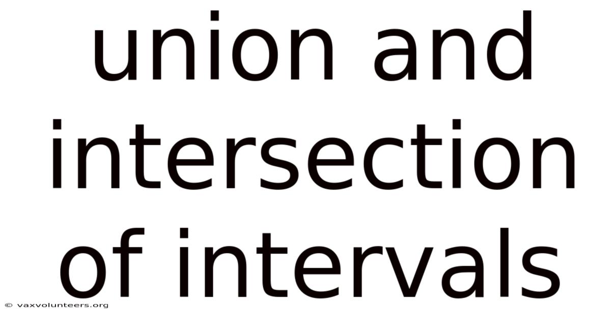 Union And Intersection Of Intervals