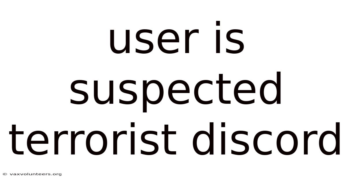 User Is Suspected Terrorist Discord