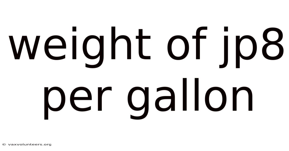 Weight Of Jp8 Per Gallon