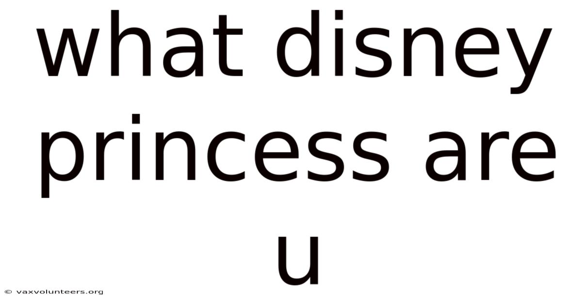 What Disney Princess Are U