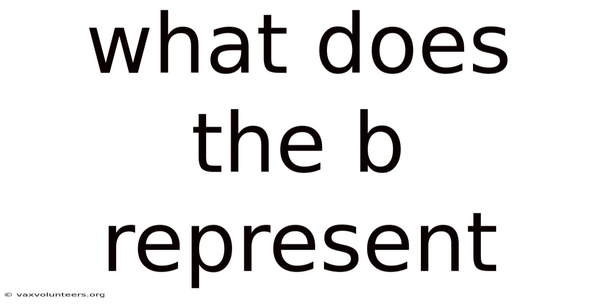 What Does The B Represent