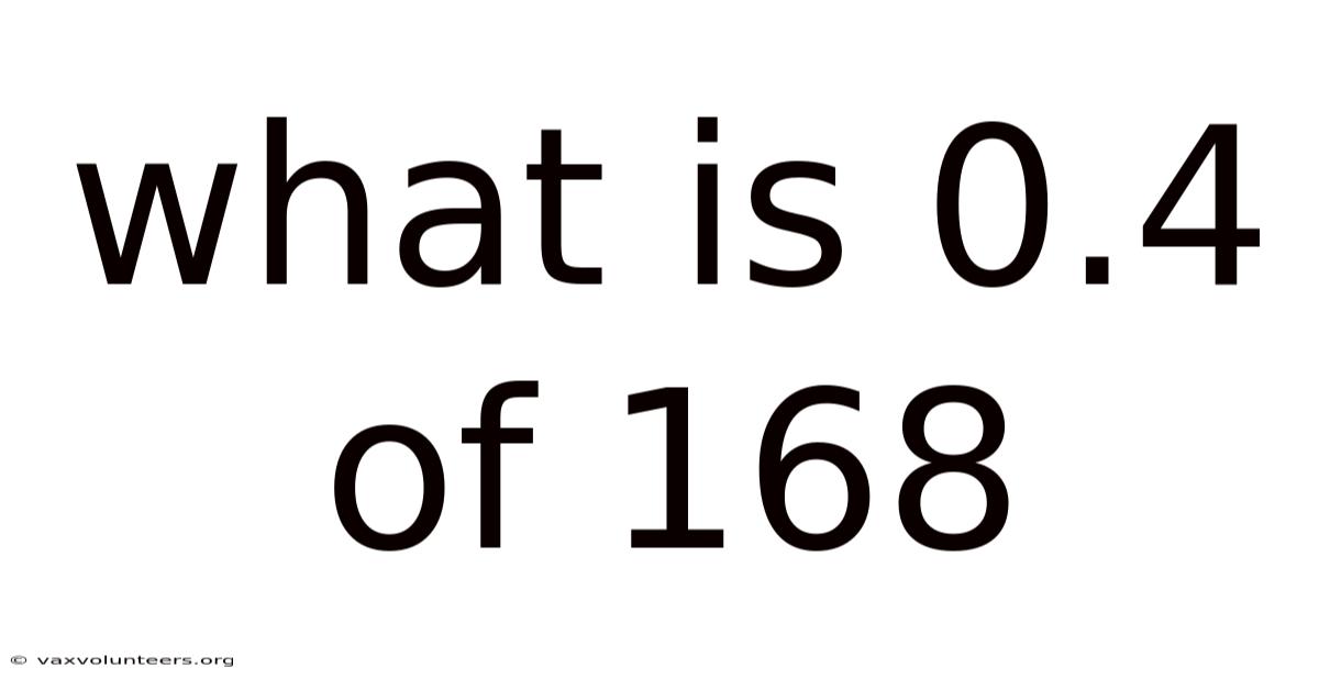 What Is 0.4 Of 168