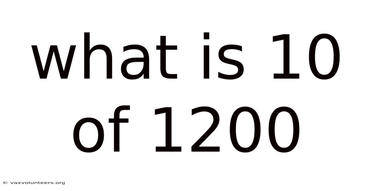What Is 10 Of 1200