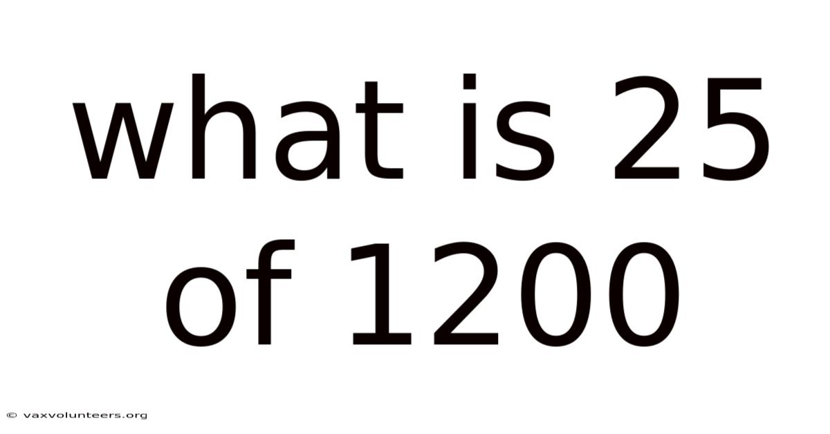 What Is 25 Of 1200