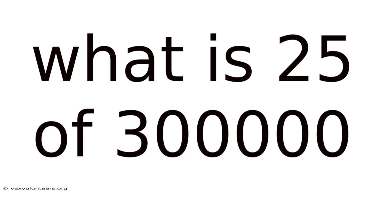 What Is 25 Of 300000