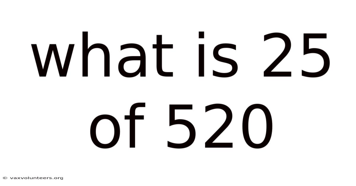What Is 25 Of 520