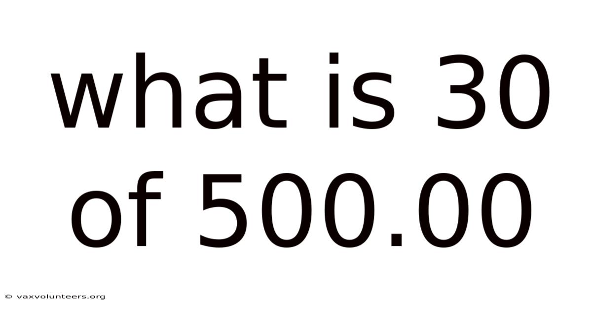 What Is 30 Of 500.00