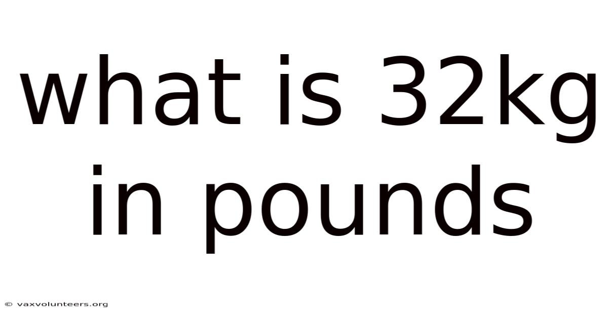 What Is 32kg In Pounds