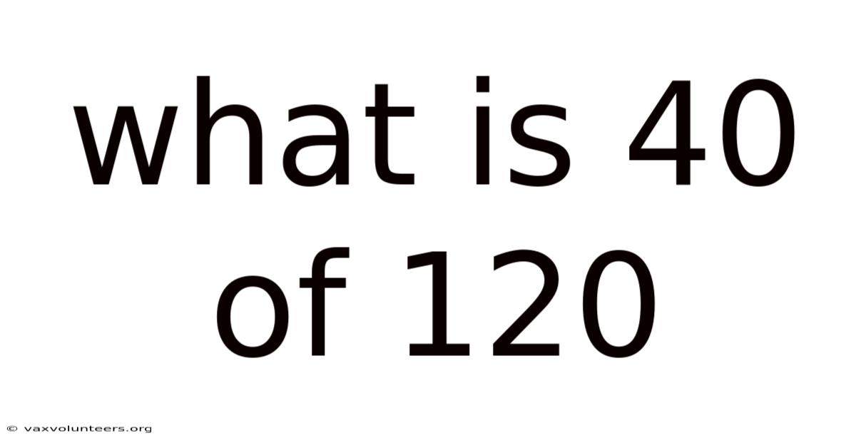 What Is 40 Of 120