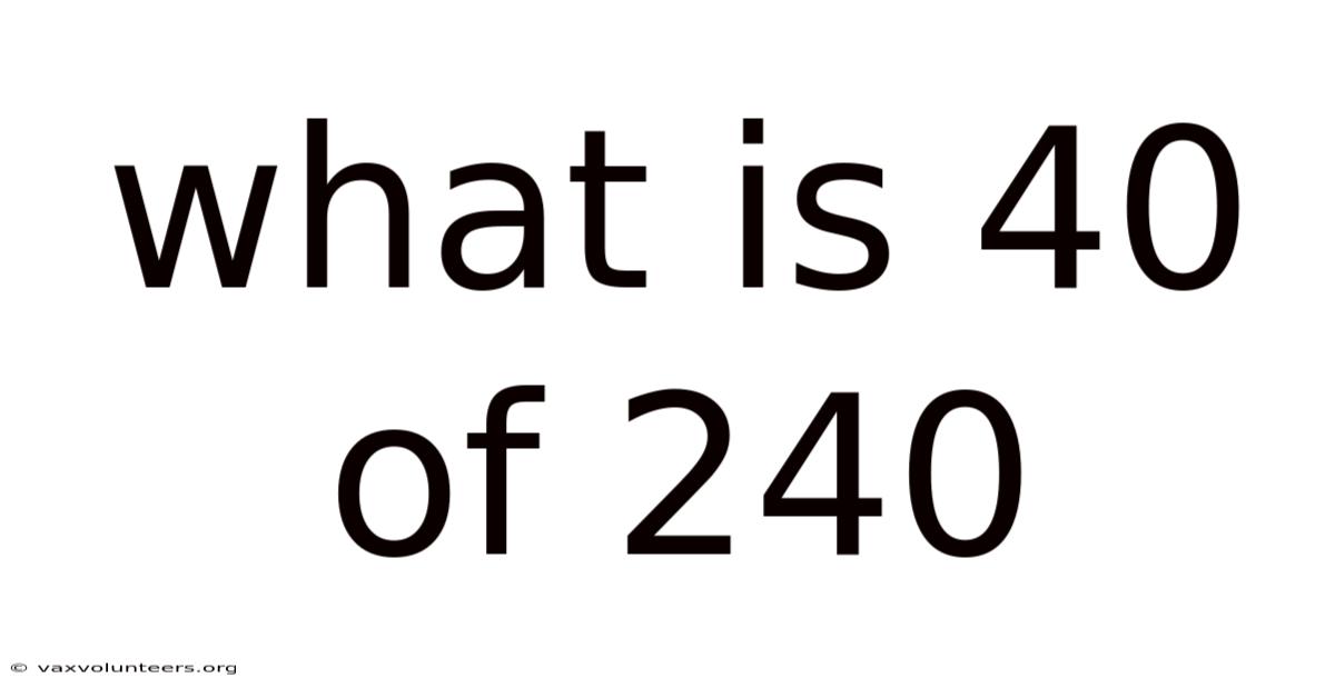 What Is 40 Of 240