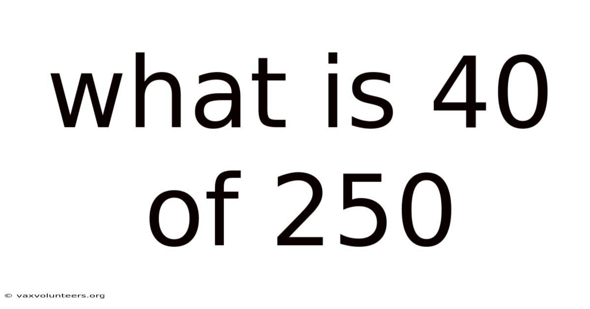 What Is 40 Of 250