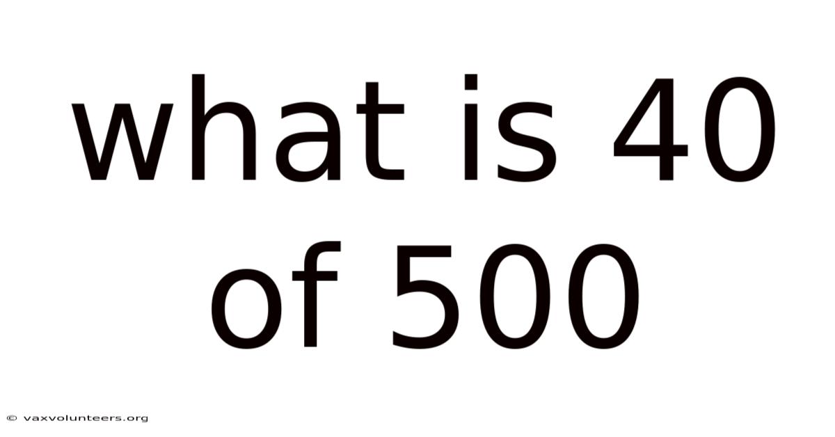 What Is 40 Of 500