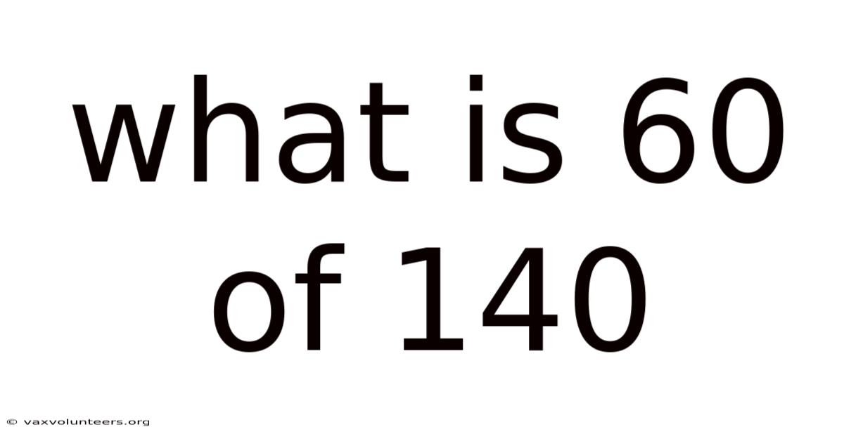 What Is 60 Of 140