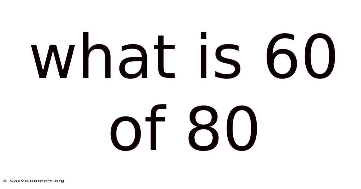 What Is 60 Of 80