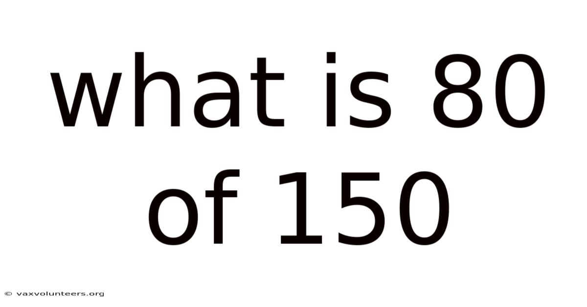 What Is 80 Of 150