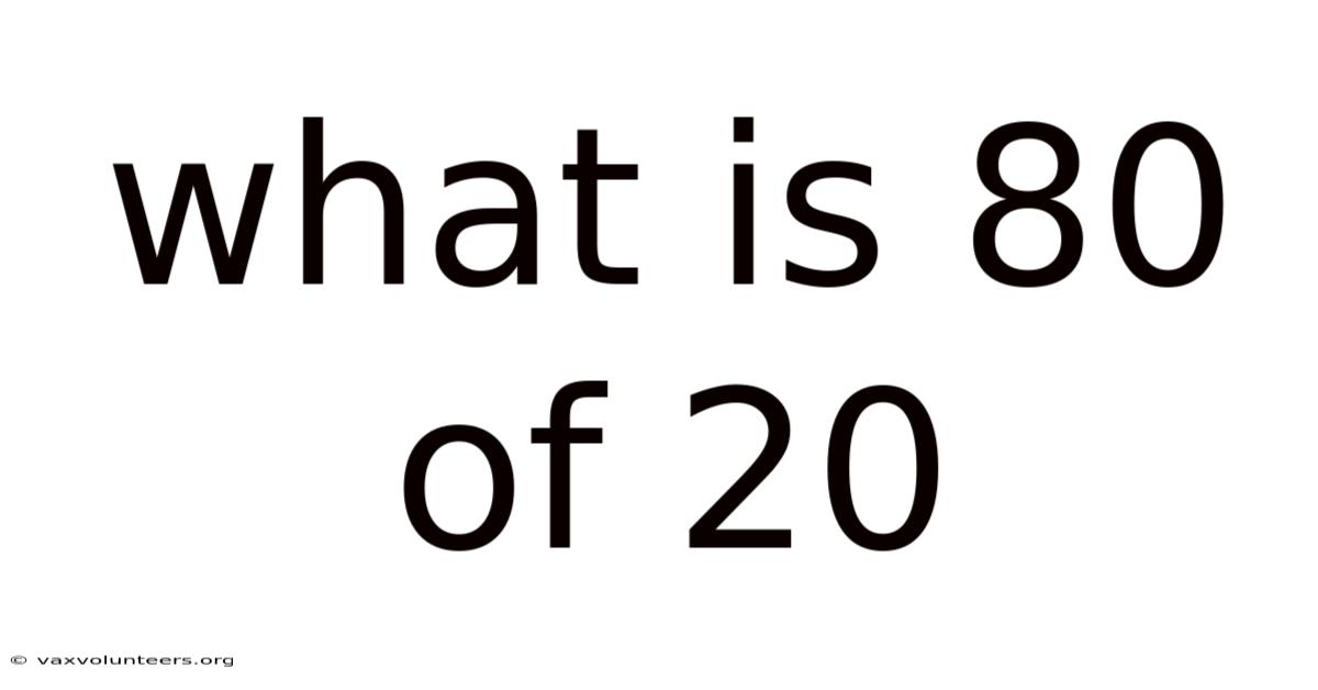 What Is 80 Of 20