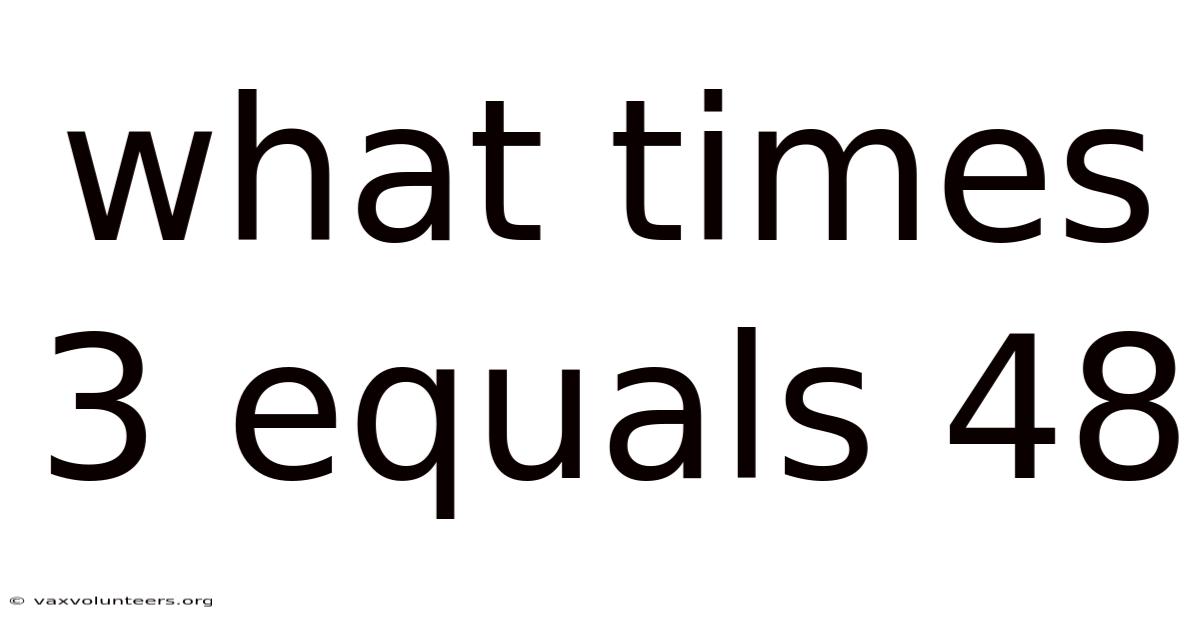What Times 3 Equals 48