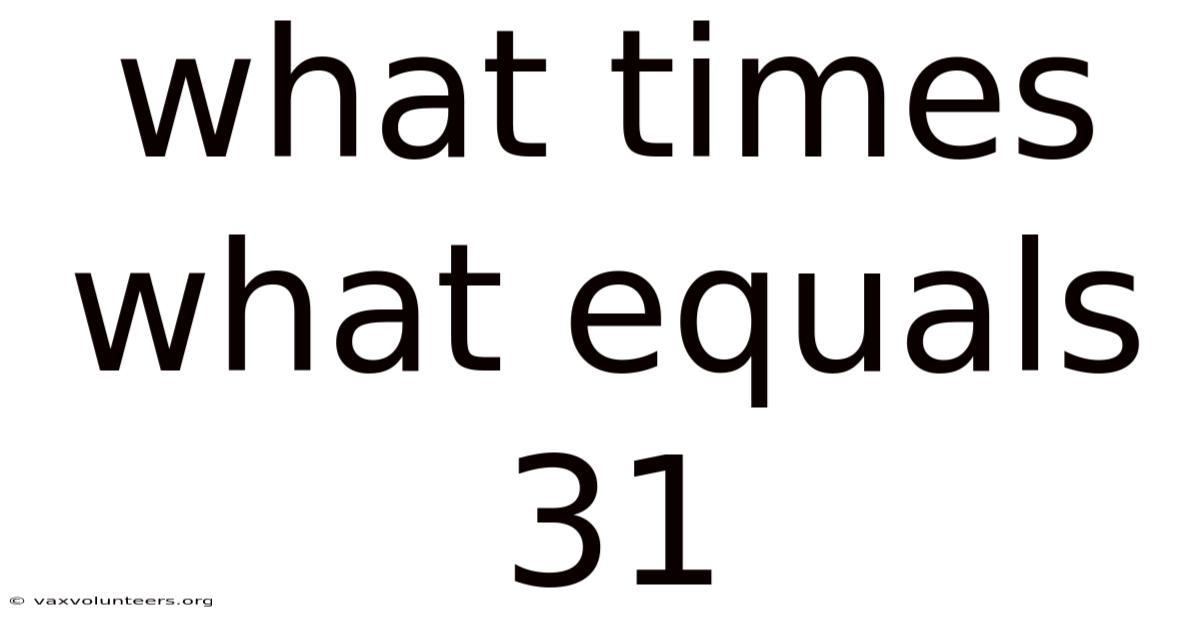 What Times What Equals 31