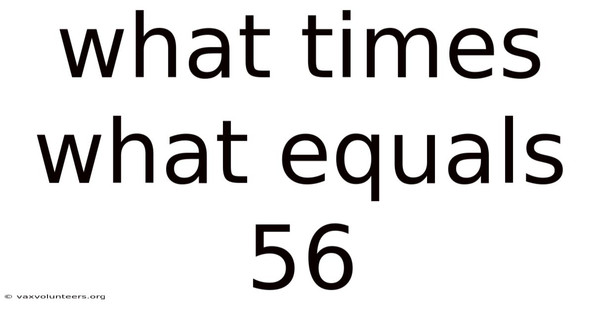 What Times What Equals 56