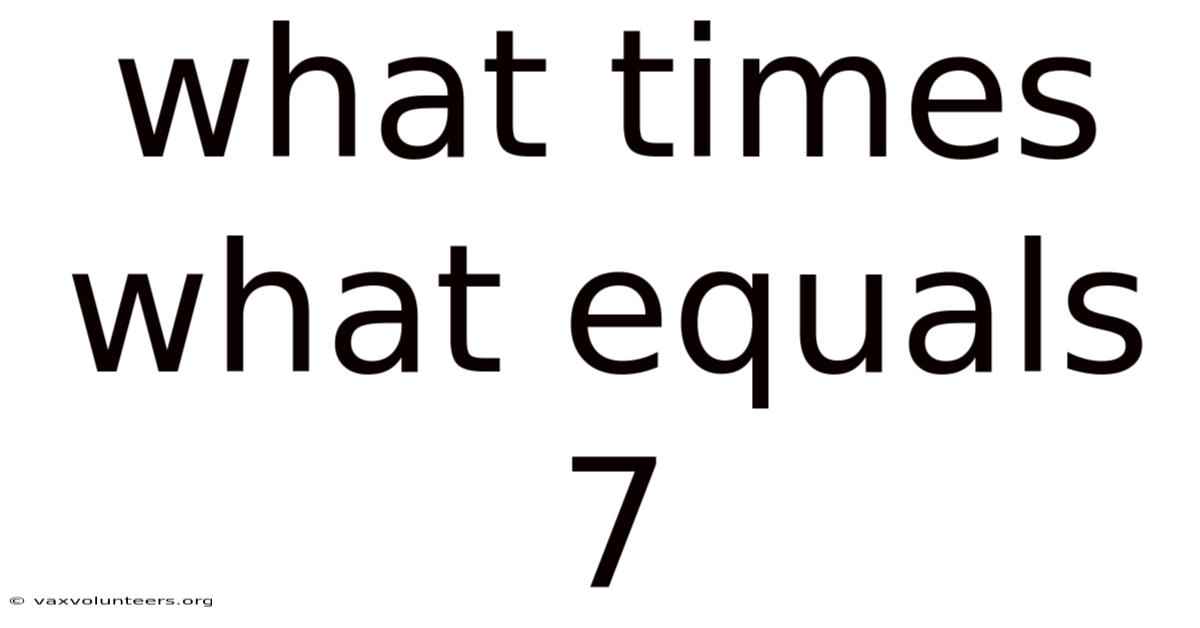 What Times What Equals 7