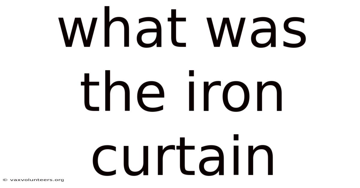 What Was The Iron Curtain