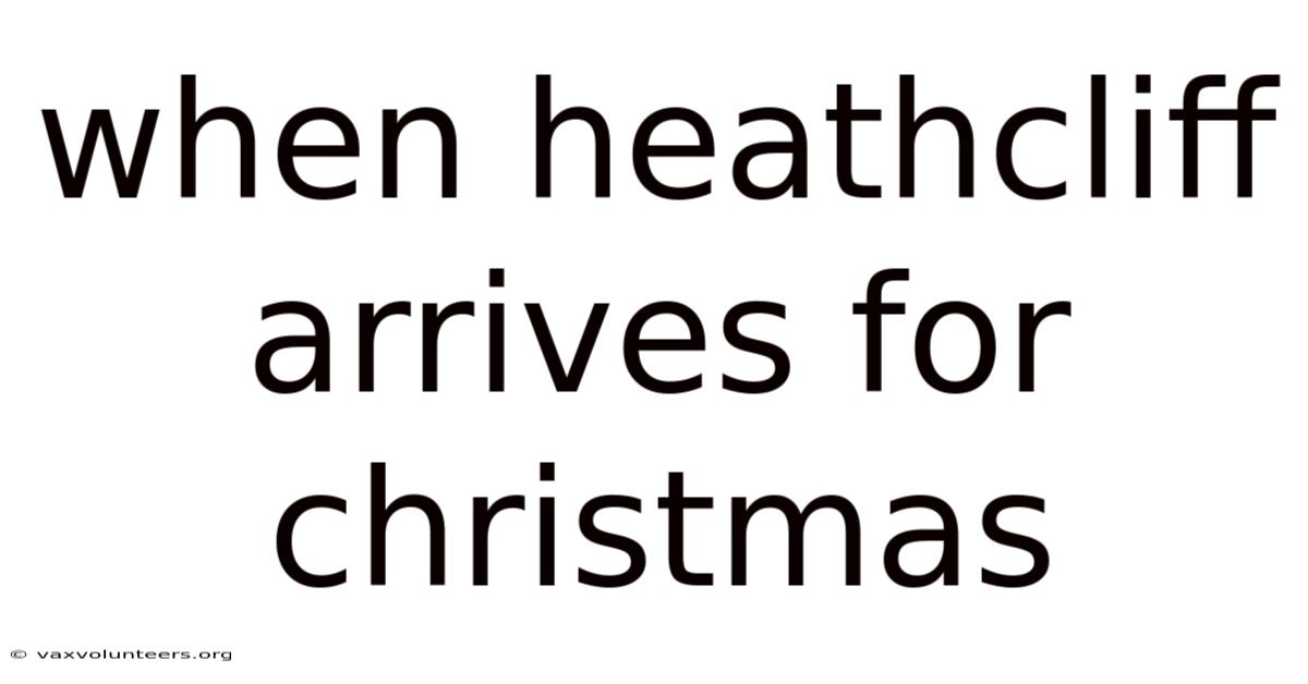 When Heathcliff Arrives For Christmas