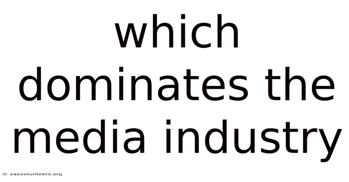 Which Dominates The Media Industry
