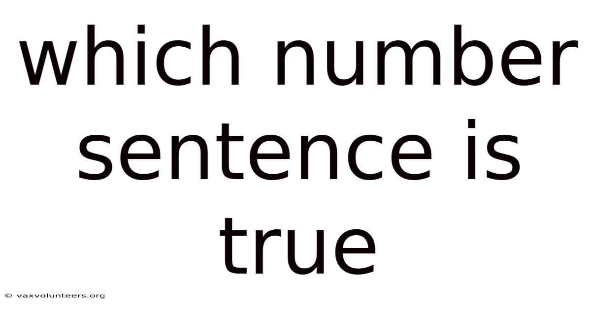Which Number Sentence Is True