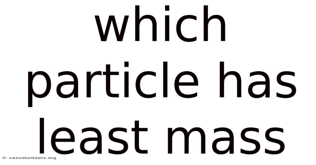 Which Particle Has Least Mass