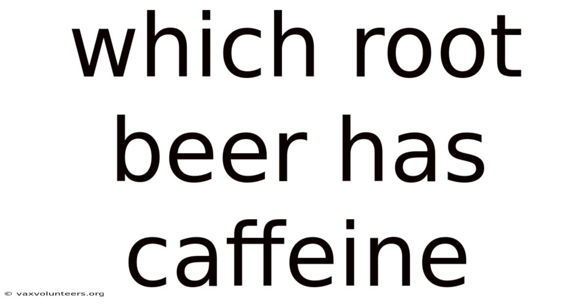 Which Root Beer Has Caffeine
