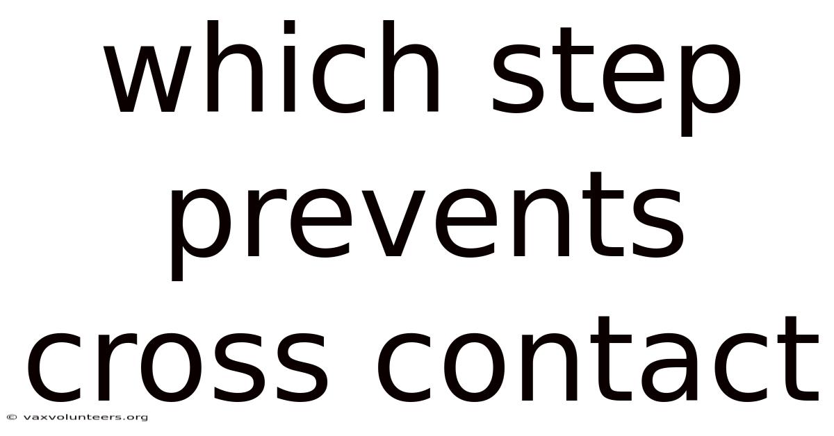 Which Step Prevents Cross Contact
