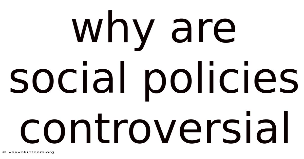 Why Are Social Policies Controversial