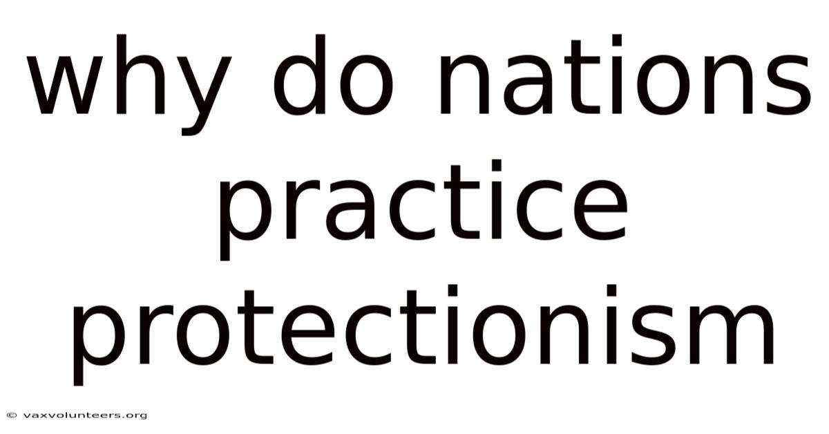 Why Do Nations Practice Protectionism