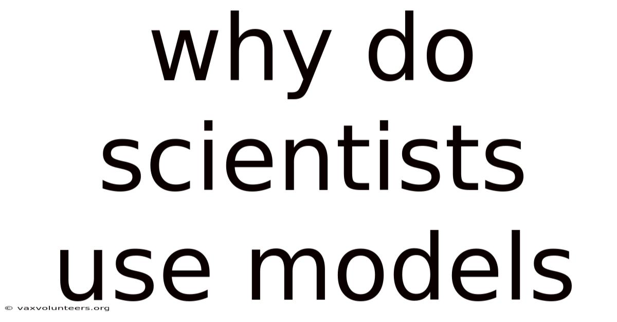 Why Do Scientists Use Models