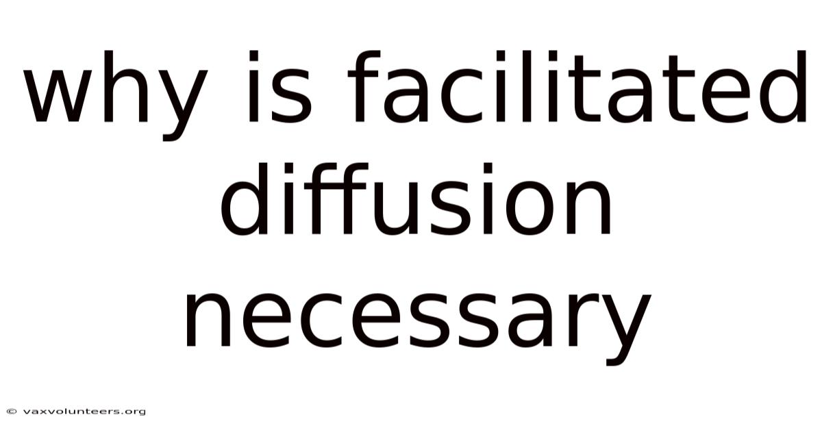 Why Is Facilitated Diffusion Necessary