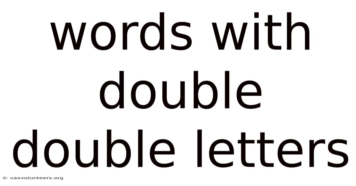 Words With Double Double Letters
